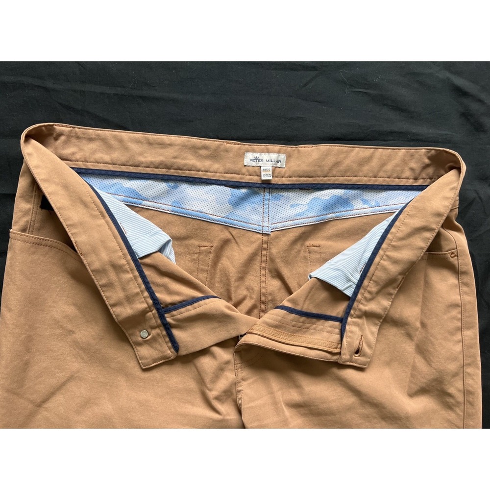 Peter Millar Mens Rusty Tan EB66 Five-Pocket Performance Chino Pants 38/32 - Picture 4 of 13